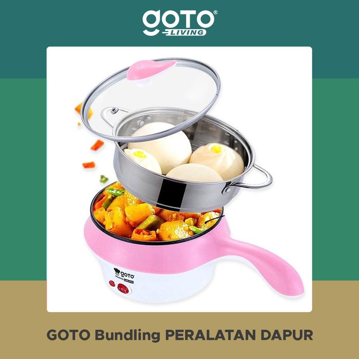 Goto [COD] Bundling Combo Hemat 3in1 Panci Listrik Elektrik 1.5L Kotak Bekal Makan 400ML Storage Box