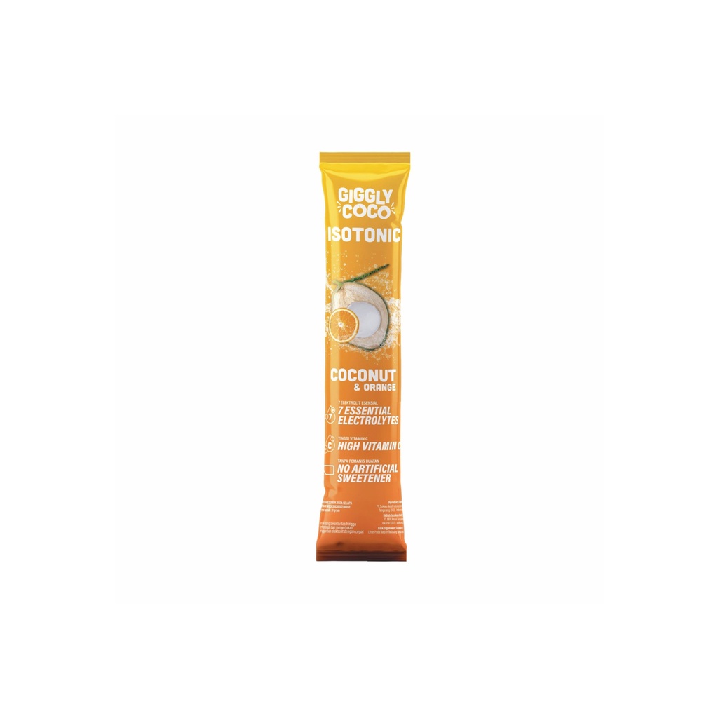 

Giggly Coco Giggly Coco Sachet Isotonic Coconut Orange 12 gram 12 gram