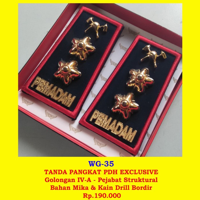 JTTOP" WG_35 PANGKAT PEMADAM PDH GOL IV-A