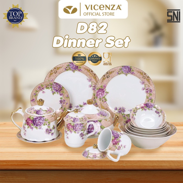 Vicenza Perlengkapan Makan Set D82 Magnolia