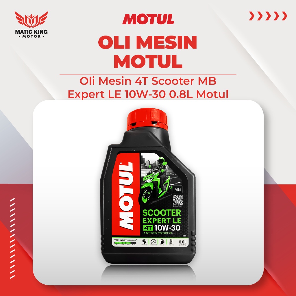 Motul Oli Mesin Scooter Expert LE 10W-30 JASO MB API SM 4 Tak 800ml