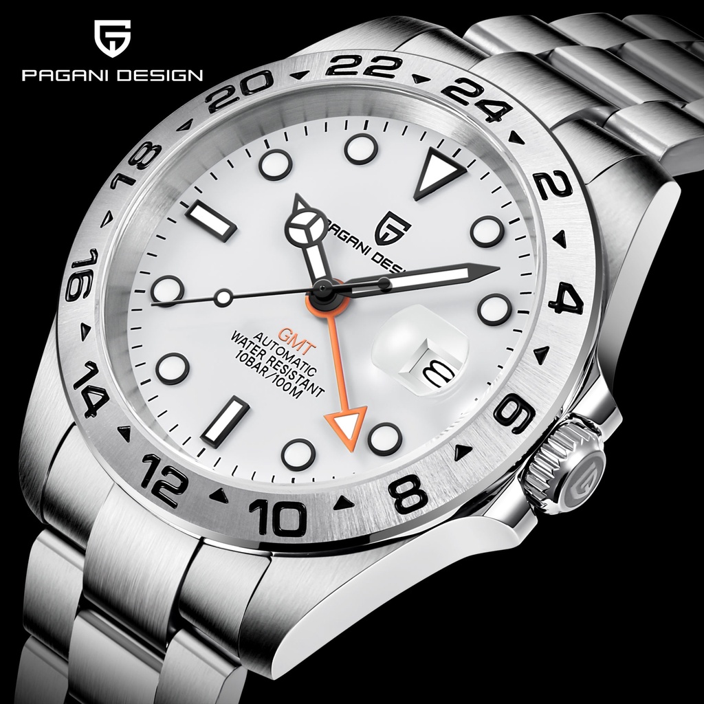 Pagani Design 2024New Automatic Machinery Men'S Watch Gmt Pd1682 Stainless Steel Sapphire Crystal