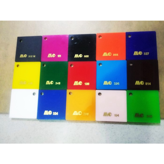 

PRODUK TERBATAS Acrylic/akrilik warna/lembaran/potongan/2mm/A4/solid/mika (21x30cm)