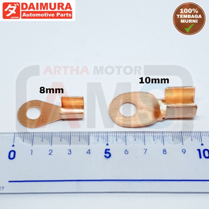 ASLI.. SKUN TERMINAL KABEL AKI ACCU AUDIO RING BULAT TEMBAGA MURNI ASLI MOTOR MOBIL PICKUP BOX