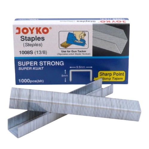 

BWDG Isi Gun Tacker 1 Box Isi 10.000 Refill Streples Tembak Ukuran 13/8 Staples Joyko Stepler