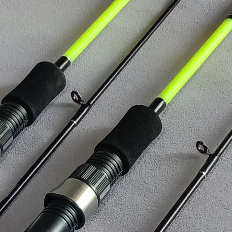 Joran Pancing 180cm Sambung 2 Murah Custom Bahan Fiber Solid ul Ring Non Fuji