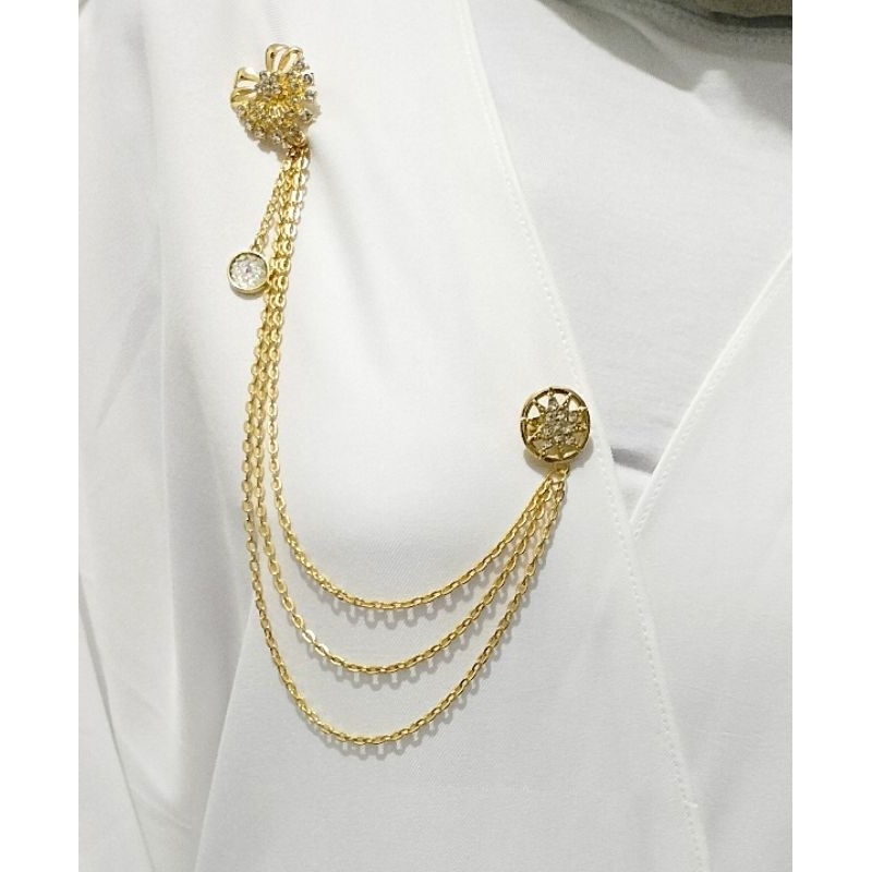 UM1 Bros rantai kebaya / bros kebaya janggan / bros jas Clips