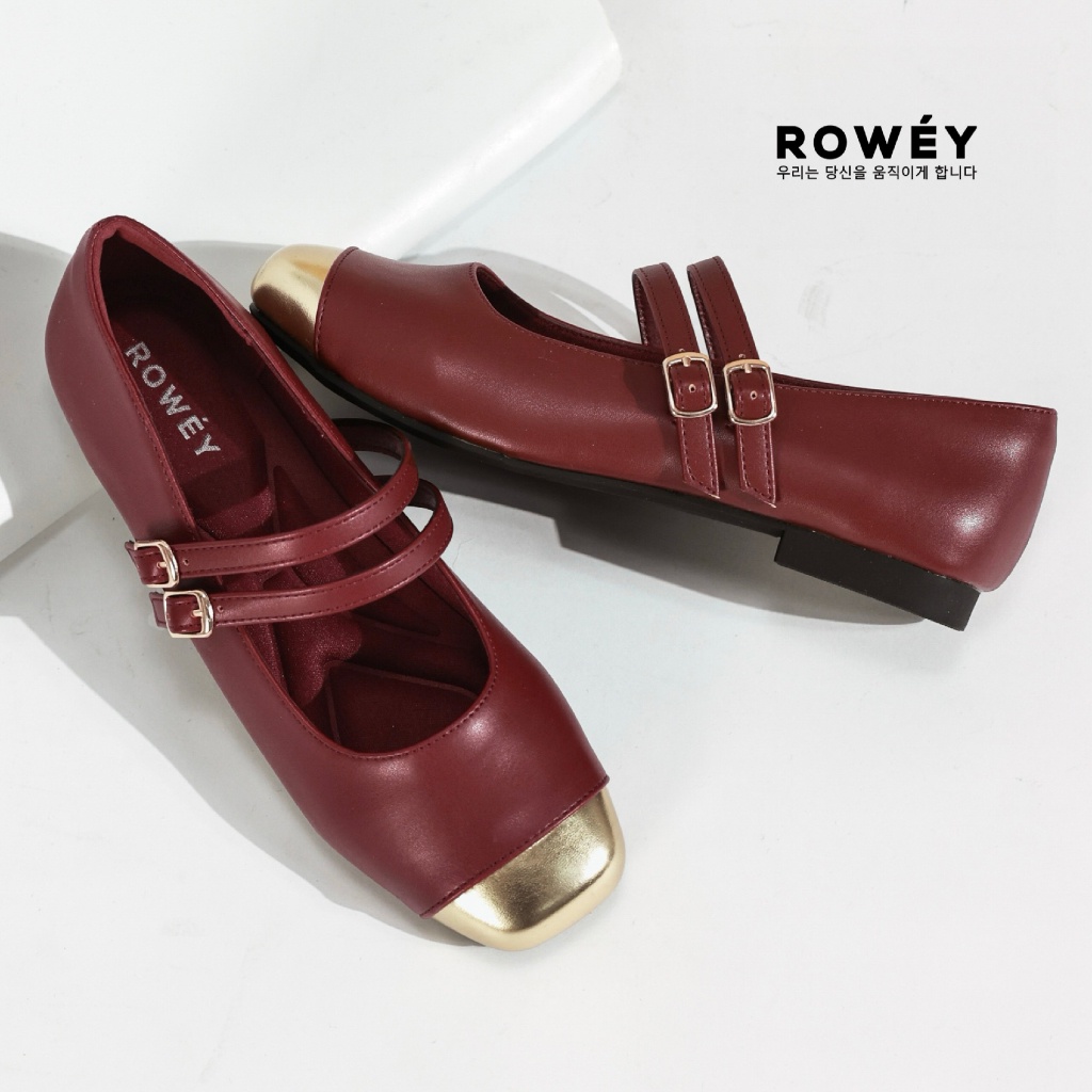 Murah Rowey Sepatu Flat Shoes Wanita Mary Jane Korea