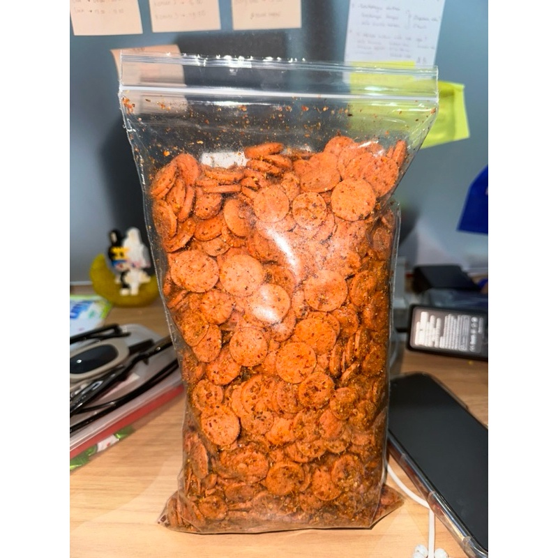 

LANGSUNG KIRIM !! KERIPIK SOSRENG SOSIS GORENG PEDAS CIKRUH 400gr WE!