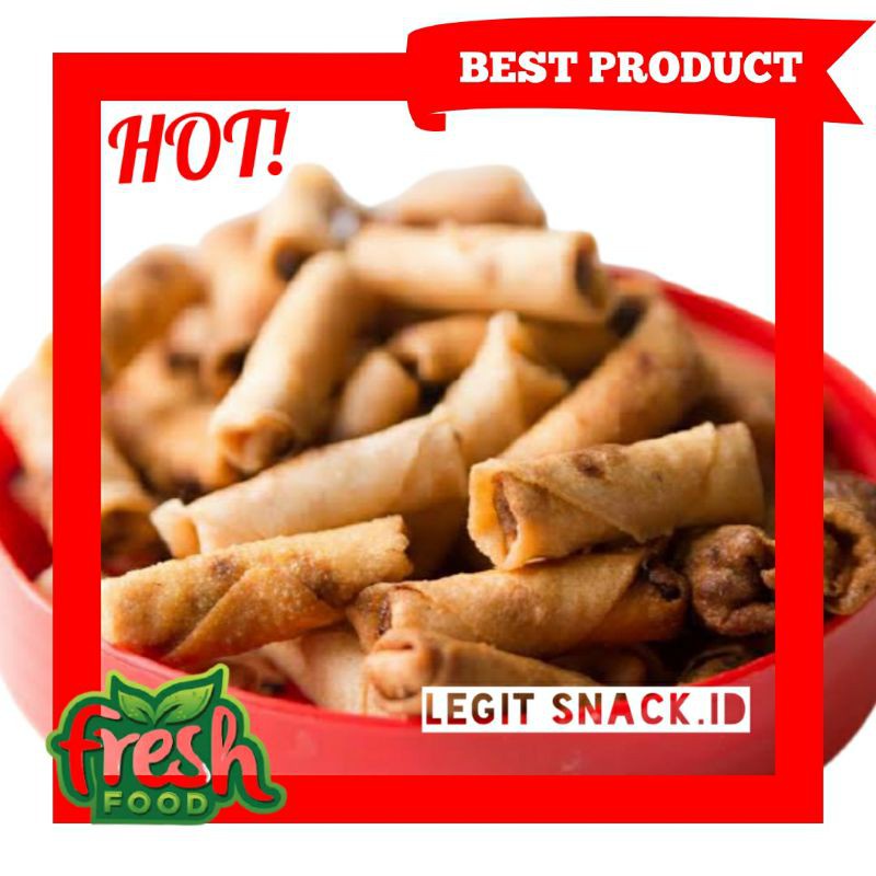 

Sumpia Ebi Pedas 500 Gr / Snack Sumpiah Udang Pedes / Spring Roll Chili WE!