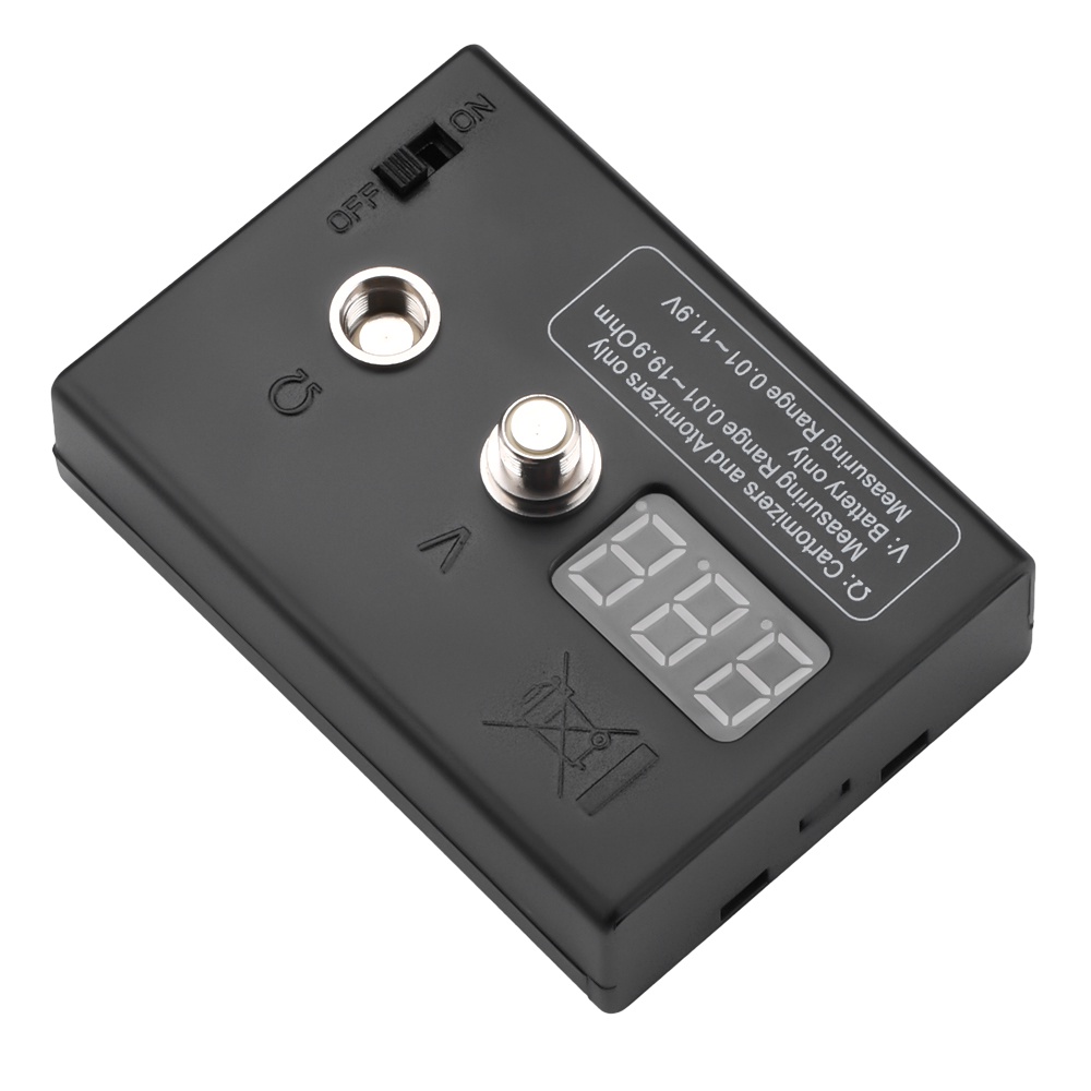 LED Digital Ohm Meter Coil Check 0.01-11.9V Voltage Measuring 0.01-19.9Ω High Precision Resistance T