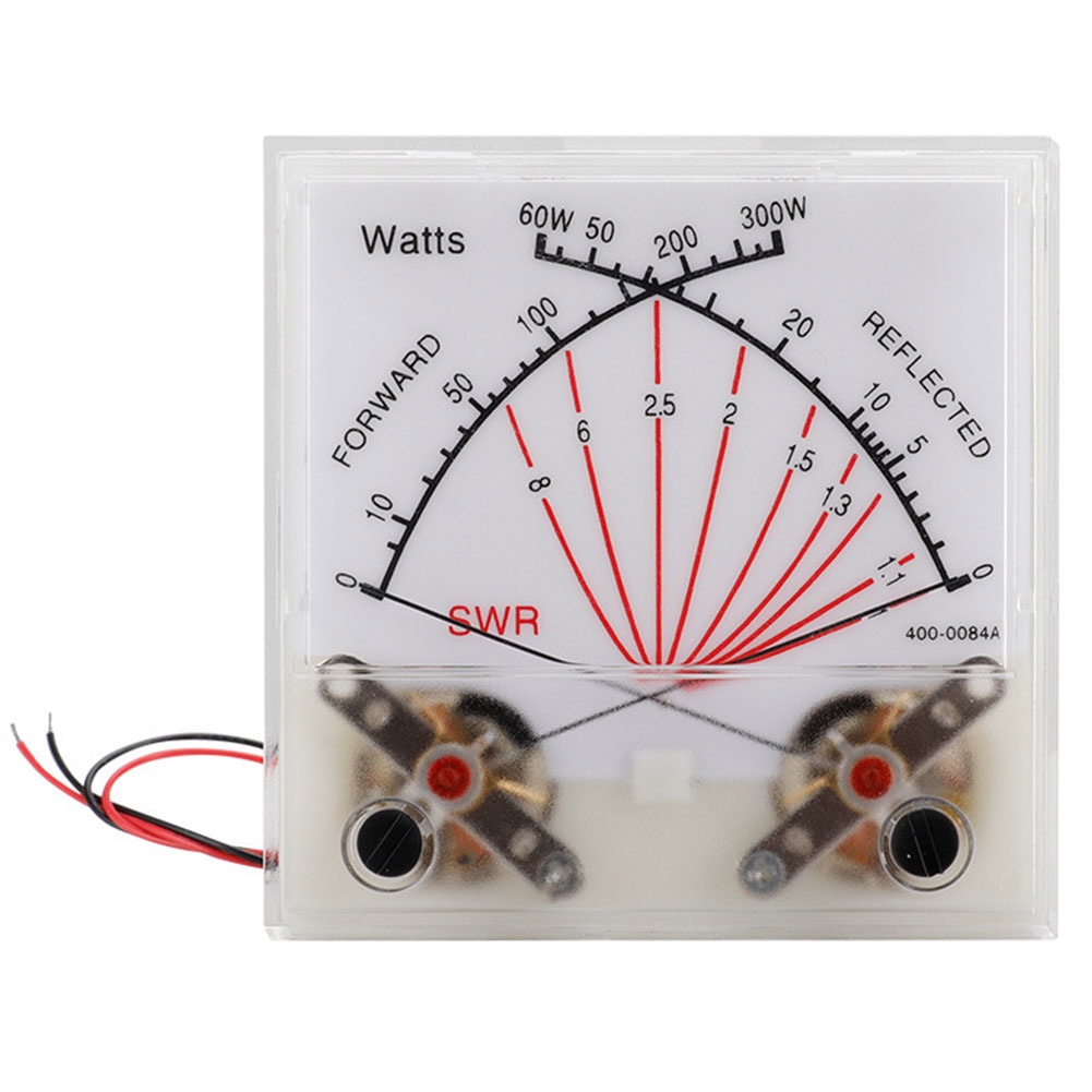Power Meter Transmitter VU Meter Head Radio Station with Backlight PMMA Cover SWR Black Forward 300W