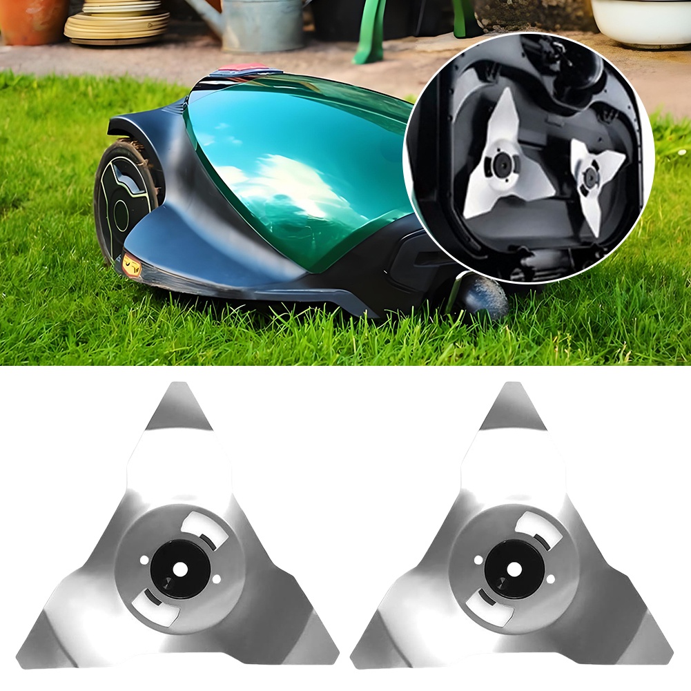 2Pcs Automatic Lawn Mower Garden Tools Part Stainless Steel Grass Replacement Cutter Piece for Robom
