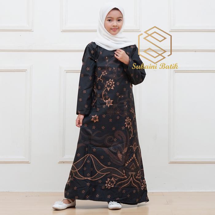 Baju gamis anak - dress batik anak - baju muslim anak wanita Remaja Mewah Kaftan Remaja Pesta Syari