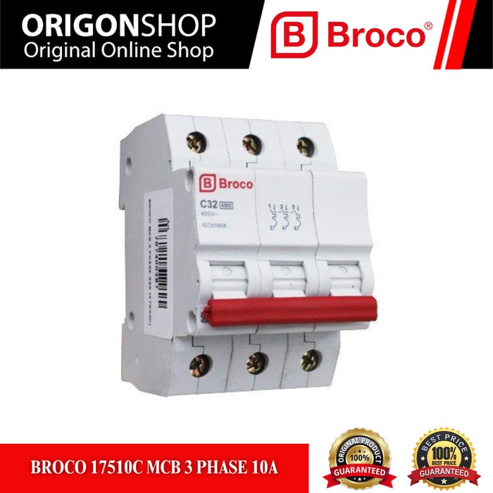 BROCO 17510C MCB 3 PHASE 10A