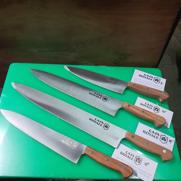 Pisau Chef Deluxe CASA ROYALE (IWASAKA) gagang Kayu 8" 10" 12" 14 inch Tanyakan Stock