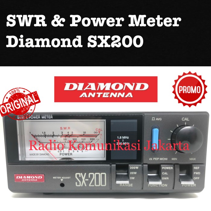 JTTOP" ORIGINAL ORI DIAMOND SWR POWER METER SX200 SX-200 SX 200 MURAH
