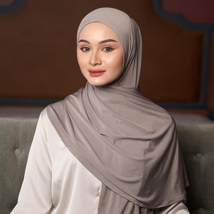 Hameeda - Jemma Instant Pashmina Jersey Bergo Panjang Jilbab Basic Kerudung Muslim Wanita