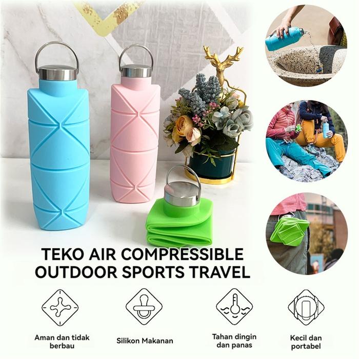 700ml/botol minum lipat botol minum lipat silikon tempat minum silikon botol minum portable foldable
