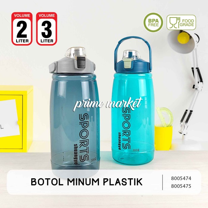 Botol Minum 2 Liter 3 Liter Botol Minum Botol Minum Olahraga Botol Air Minum Jumbo 8052 8055