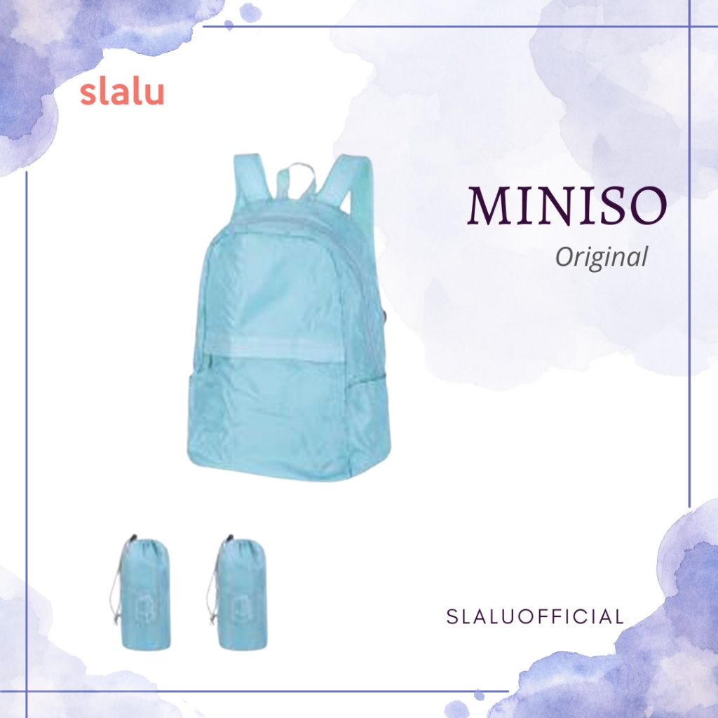 Tas Backpack Foldable Branded Miniso Minigo Livan -KwalitasGan