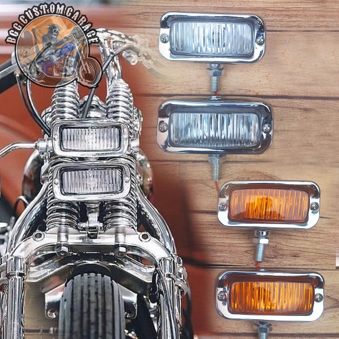 Ready Lampu kotak mini vintage. Lampu Chopper . Foglamp Vintage . Foglamp Classic