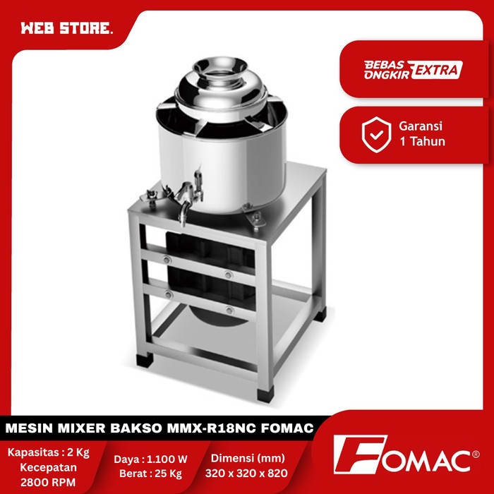 HOT SALE Meat Mixer Mesin Giling Daging Pengaduk Adonan Bakso FOMAC MMX-R18NC
