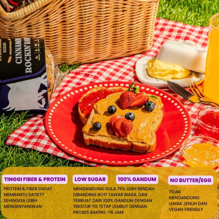 

Roti Gandum Kismis & Kayu Manis - Whole Wheat Bread (Tinggi Protein)