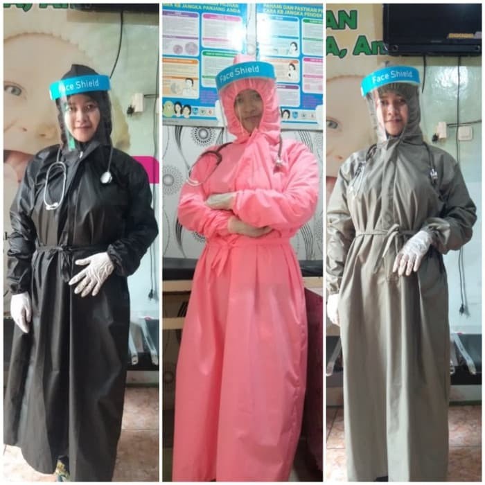 Ready Baju surgical gown/jubah topi/baju ok/parasut impor
