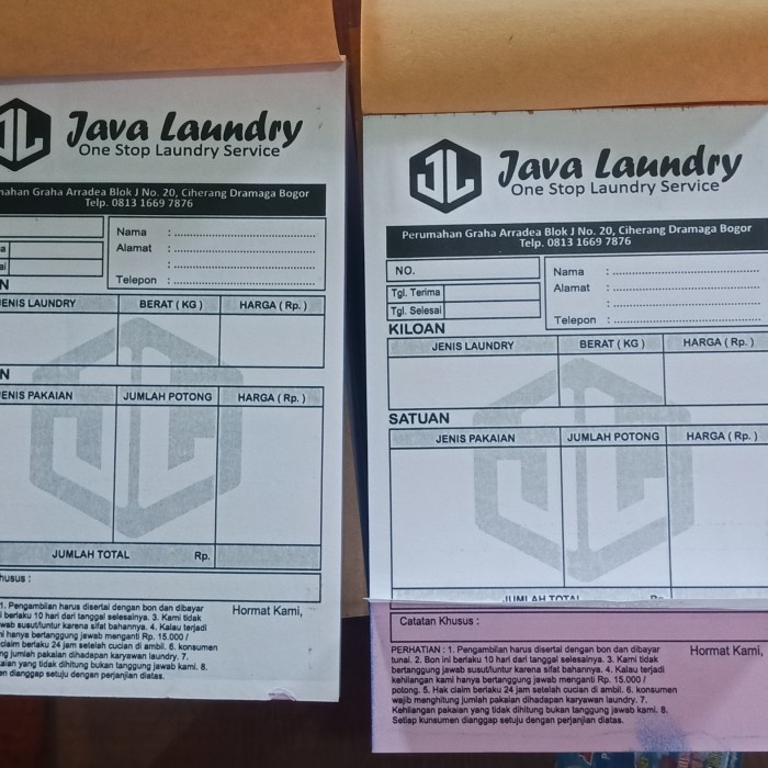 

TERBARU! NOTA BON 3 PLY pakai no cetak 2 warna, caca