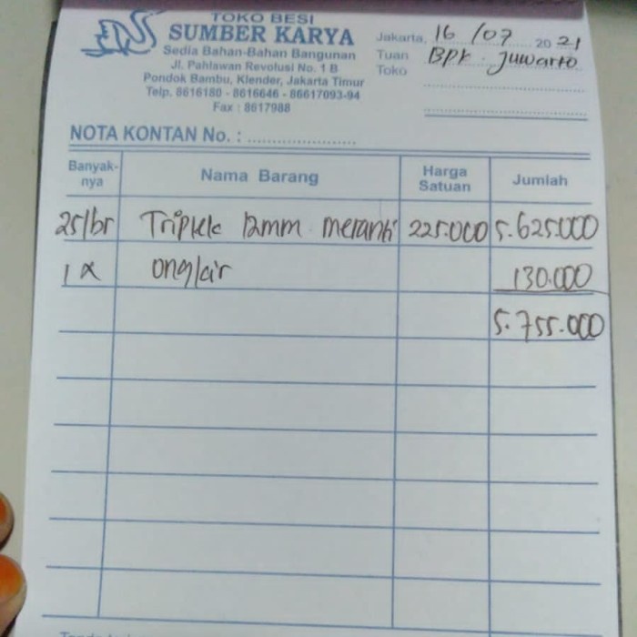 

Nota Bpk Juwarto 16 Juli 2021