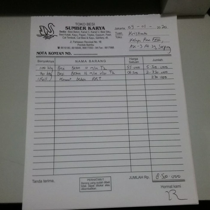 

TERBARU! Nota Phangkristianto 09 Januari 2020