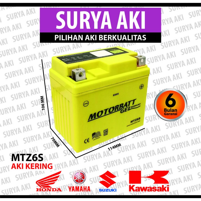 SALE TERHOTT AKI GEL MOTORBATT 6AH AKI MOTOR SUPRA GTR 150 BEAT DELUXE BEAT CBS ISS READYY