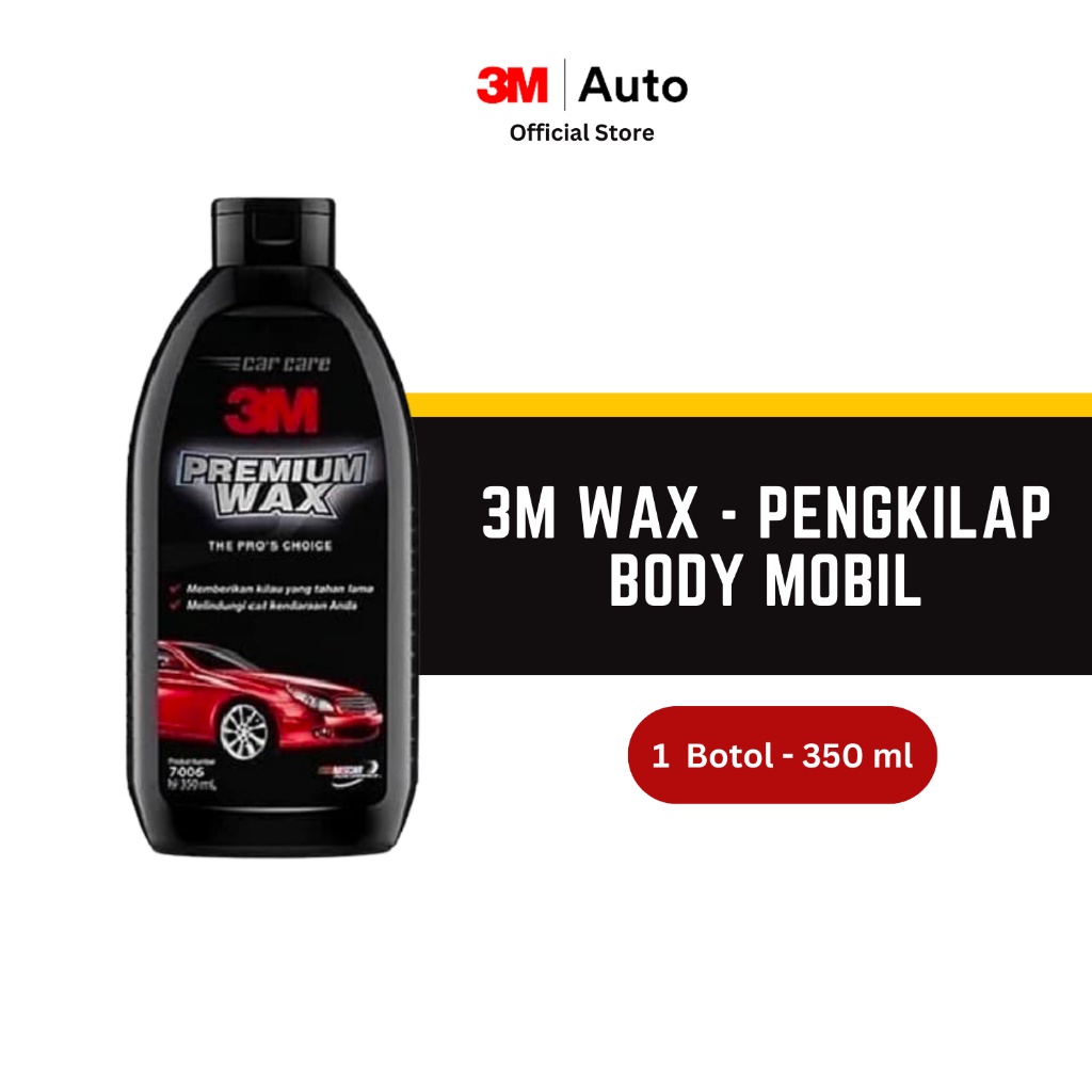 3M Premium Wax Isi 350 Ml - Cairan Pengkilap Cat Bodi Mobil Murah