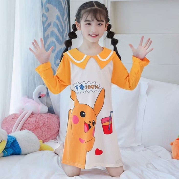 Daster Pikachu Pokemon Anak Dress Pikachu Anak Daster Anak Karakter