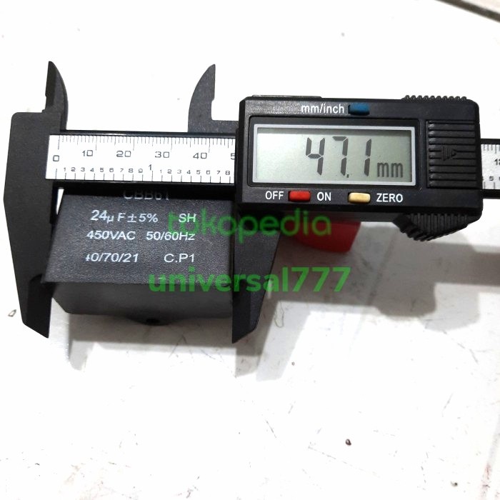 Capasitor Capacitor Kapasitor Genset CBB61 24uf 450VAC Kotak Small 24