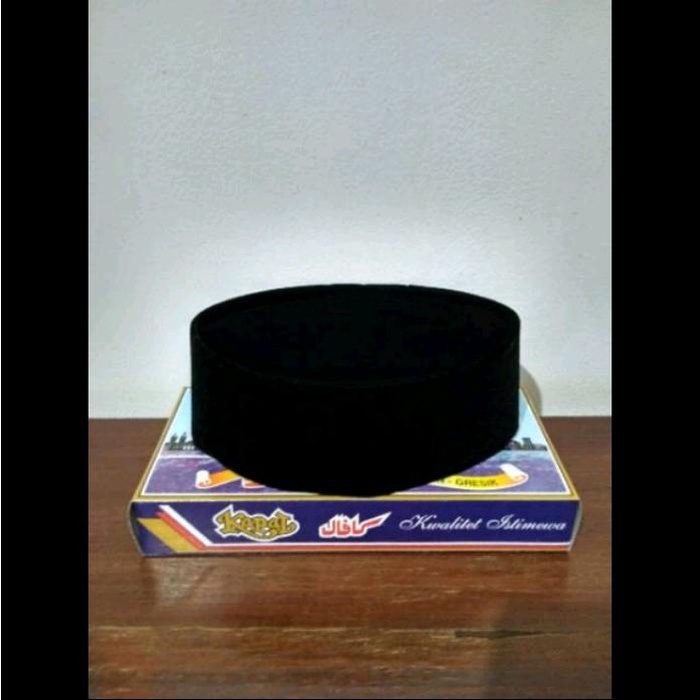 Peci Kopiah Kopeah Songkok Merek Cap Kapal Warna Hitam Polos Anti Air Beludru