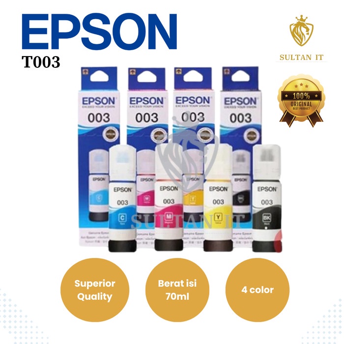 Ready tinta epson 003 black original L3210 L3250 L3110