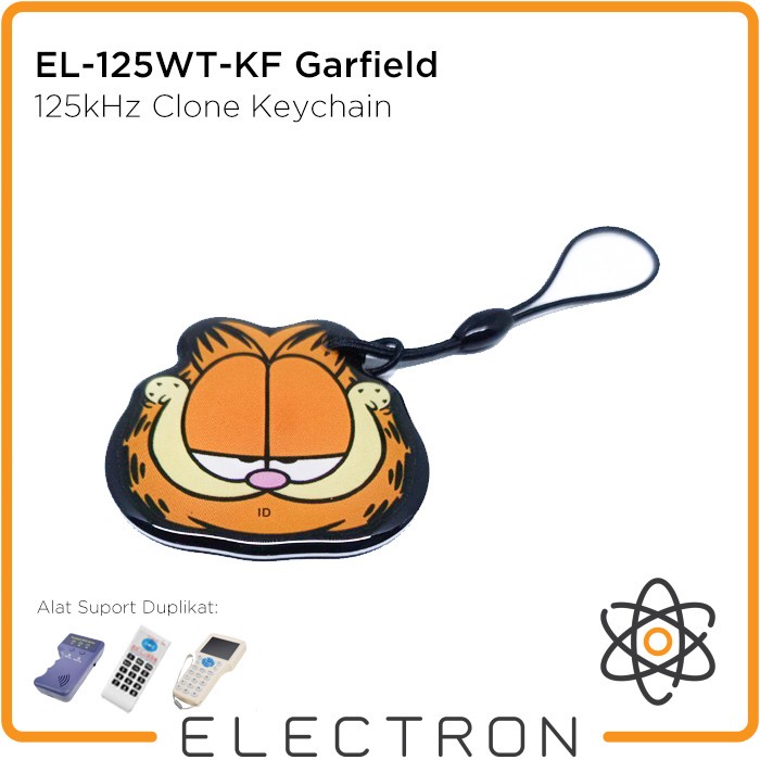 

Ready- EL-125WT-KF Garfield RFID 125kHz T5577 Rewritable Clone Keyfob Copy