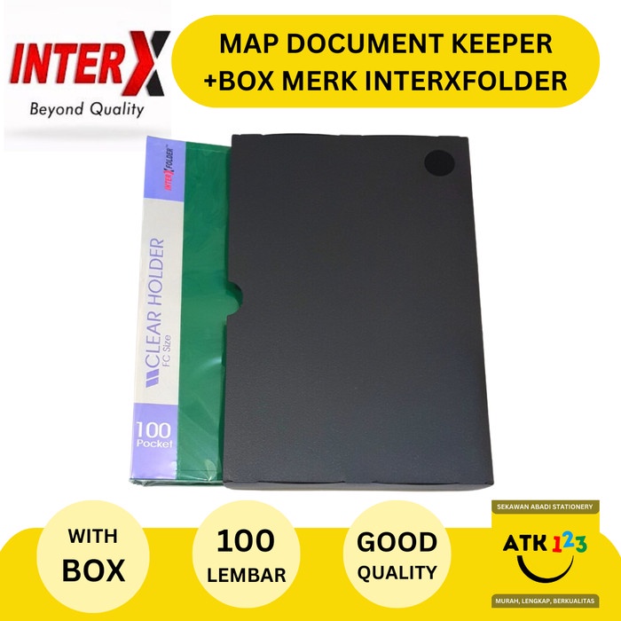 

BARANG TERLARIS Map Clear Holder / Document Keeper Folio InterXFolder Isi 100 + Box