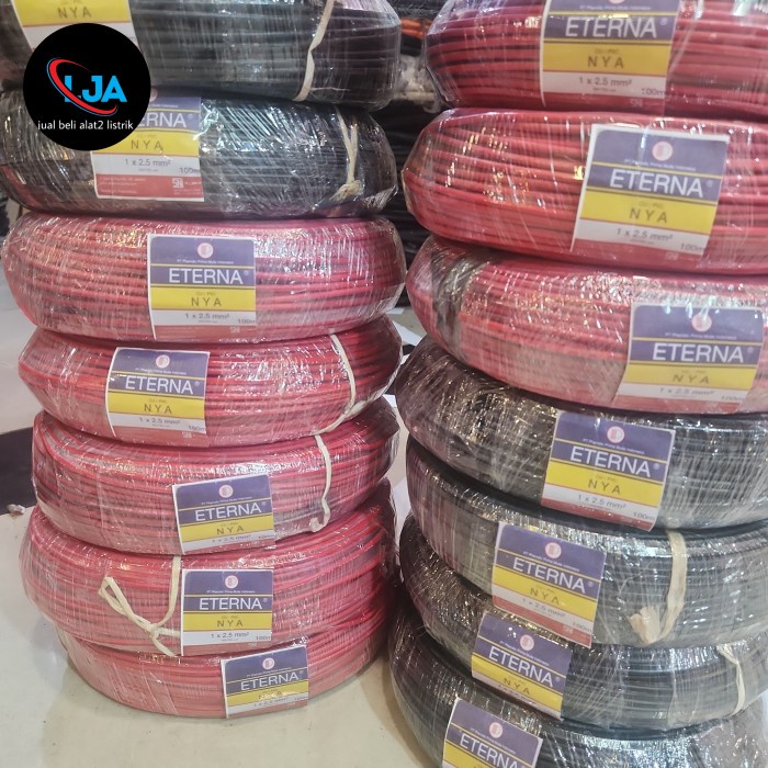 kabel nya 2.5 mm eterna 100m kabel tunggal tembaga 2,5mm eterna