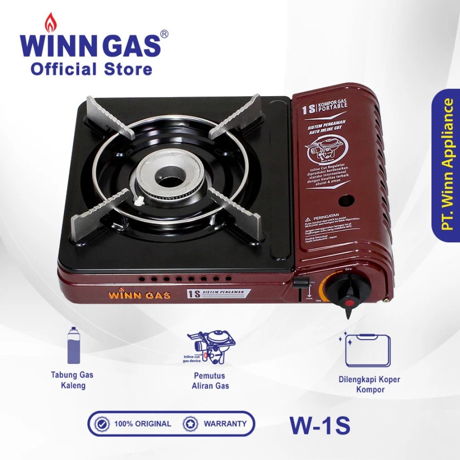 WINN GAS KOMPOR W-1S (KOMPOR PORTABLE WINN GAS)