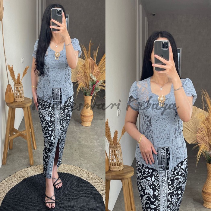Kebaya Bali Set/Kebaya Bali Lilit Silver High Quality