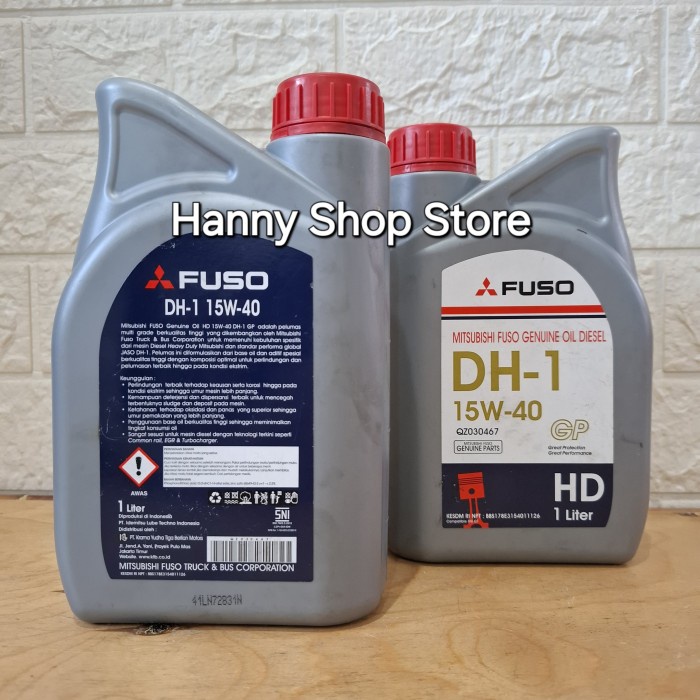 Oli Mesin Mitsubishi 15W-40 / Fuso Diesel Engine Oil Dh-1 15W40 - 1L Original Mfgo Qz030467 {Ready