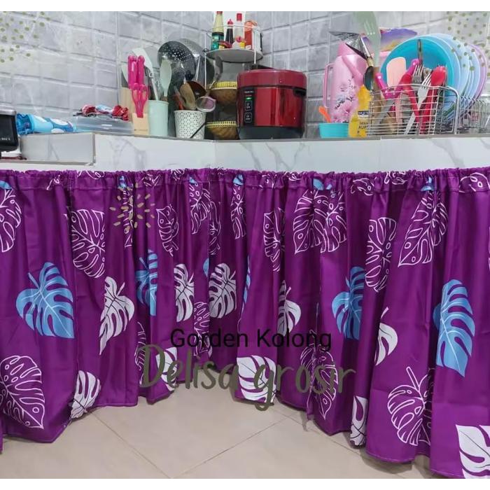 New- GORDEN KOLONG DAPUR MINIMALIS UK 100 CM X 70 CM BONUS TALI Kain