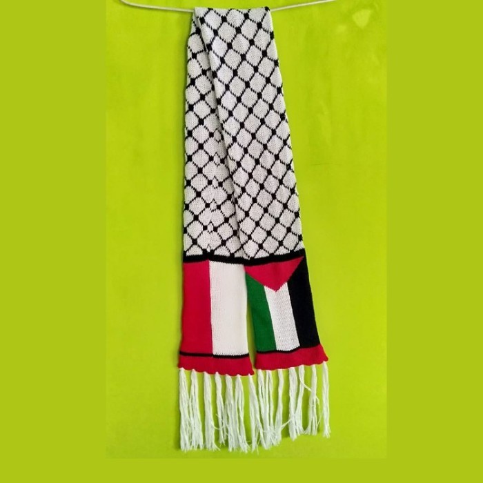 (TopSeller) SYAL PRIA PALESTINA RAJUT TEBAL / syal pria wanita palestina
