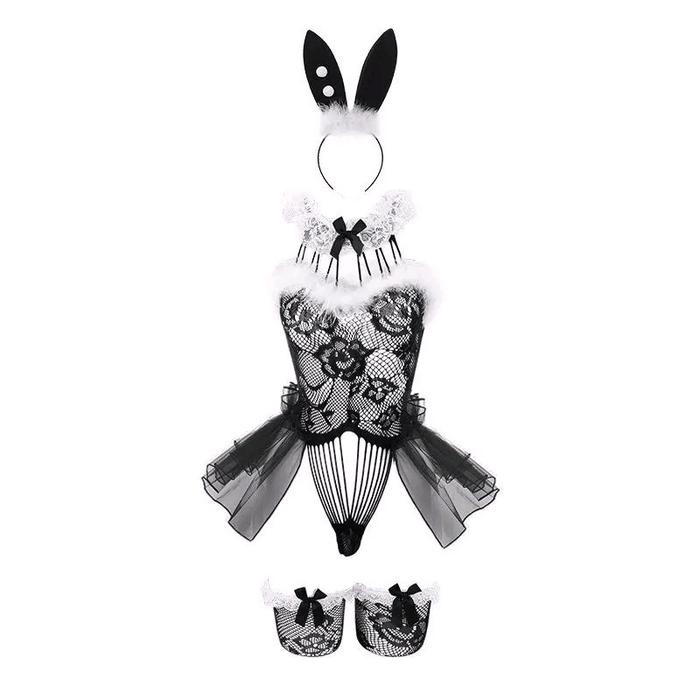 Promo Terbatas Lp406 Sexy Lingerie Kostum Kelinci Cosplay Rabbit Jaring