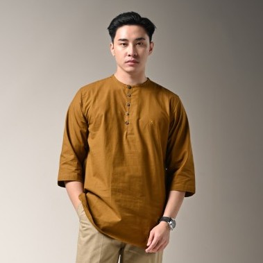 SAIH Ginger by KAUM ADAM - Kemeja koko modern lengan pendek