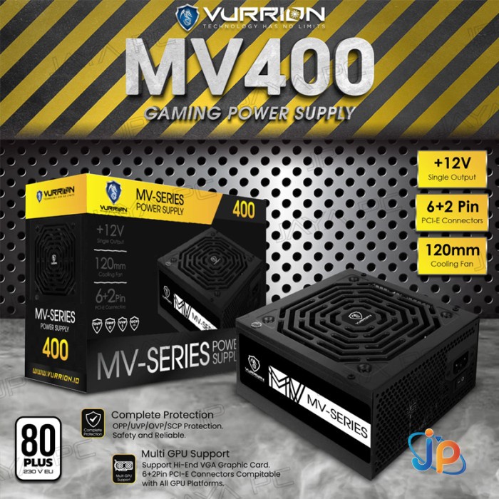 Ready Vurrion MV400 400W PSU/ Power Supply 400Watt 80+