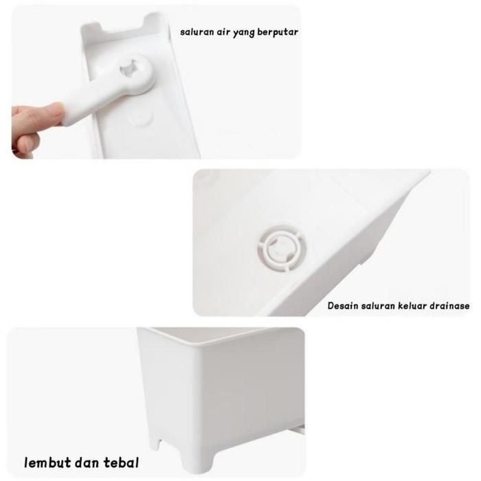 Ready Warna Putih Tempat Sampah Kering Dan Basah / Kotak Penyimpanan Sampah Multifungsi Untuk